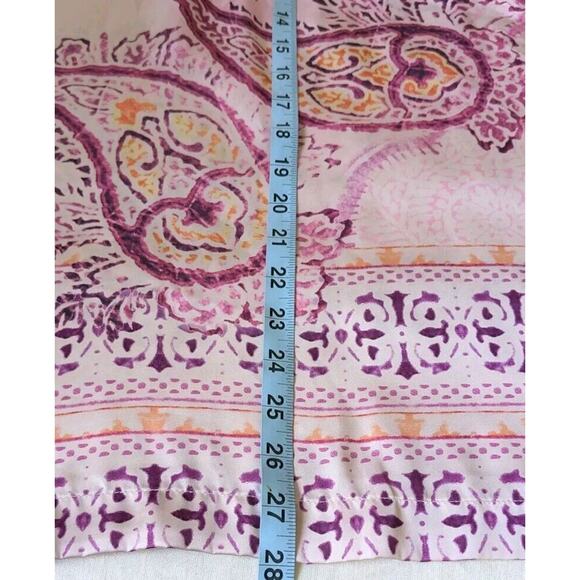 New Chico's Pink Paisley Poncho Top size S/M Satin Flowy - Picture 4 of 6